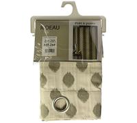 HomeMaison.com HM69851493 Rideau Ameublement Jacquard Polyester Ivoire/Taupe 140 x 260 cm