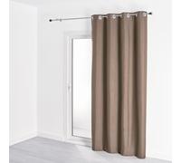 HomeMaison.com Rideau 100% occultant Effet chiné, Taupe, 140x180cm