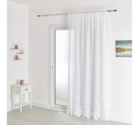 HomeMaison.com Rideau/Voilage, 100% Polyester, Blanc, 240 X 240 cm