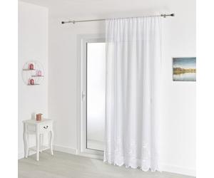 HomeMaison.com Rideau/Voilage, 100% Polyester, Blanc, 300 X 250 cm