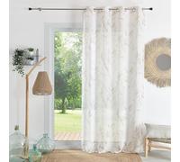 HomeMaison.com Voilage en Etamine Imprimé - Occultant - Lin - 140X240
