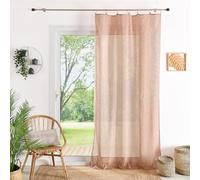 HomeMaison.com Voilage en Etamine - Voilage Unie - Voilage Occultant - Voilage Jaune Ocre - Voilage 140X240