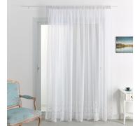 HomeMaison.com Voilage en Voile avec Base brodée (Blanc), 300x240cm