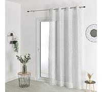 HomeMaison.com Voilage Fantaisie Tisse - Argent - 140 X 240 cm