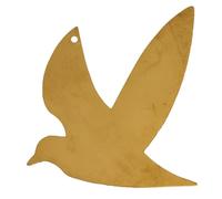 Homemaison - Déco Murale Colombe en Laiton - Métal - Élégance Artisanale - Fixation Murale ou Suspension - Idéale pour Salon, Chambre, Bureau - Taille 8 x 10 cm - Couleur Doré