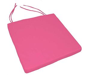 Homemaison Galette de Chaise Outdoor déhoussable Unie, Polyester, Fuchsia, 40x40 cm