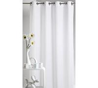 Homemaison HM6920117 Rideau ameublement uni Microfibre Blanc 250 x 135 cm