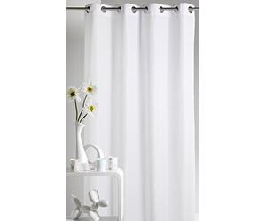 Homemaison HM6920117 Rideau ameublement uni Microfibre Blanc 250 x 135 cm