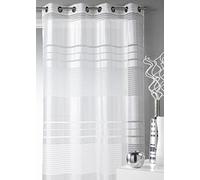 HomeMaison HM69391986 Voilage Fantaisie à Rayures Horizontales Polyester Outre Mer 140 x 240 cm