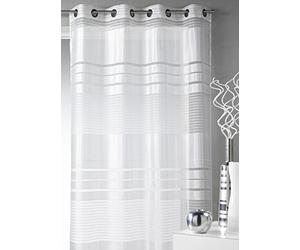 HomeMaison HM69391986 Voilage Fantaisie à Rayures Horizontales Polyester Outre Mer 140 x 240 cm