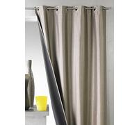 HomeMaison HM69491987 Rideau Uni Shantung Occultant 3 Couches Polyester Anthracite 140 x 260 cm