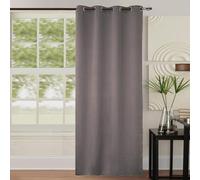 Homemaison HM69516-1 Unis Paire de Rideaux occultant Polyester Taupe 260 x 140 cm