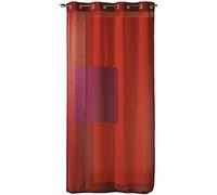 HomeMaison HM69561985 Voilage en Etamine Imprimée à Motifs Graphiques Polyester Piment 135 x 240 cm