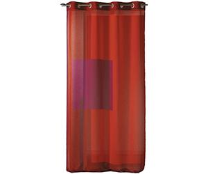 HomeMaison HM69561985 Voilage en Etamine Imprimée à Motifs Graphiques Polyester Piment 135 x 240 cm