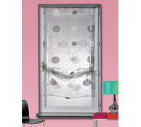 HomeMaison HM69812713 Vitrage en Organza Jacquard à Remonter Gris