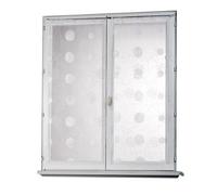 HomeMaison HM69812818 Blanc 80 x 160 cm Vitrage Droit en Organza Brodé de Motifs Lunaires