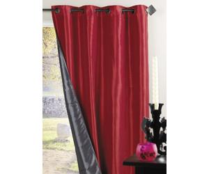 HomeMaison HM69851094 Rideau Ameublement Réversible en Taffetas Gris