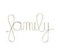 Homemaison Mot fil de laiton doré FAMILY