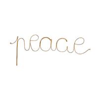 Homemaison Mot fil de laiton doré PEACE
