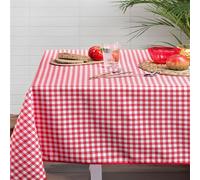 Nappe rectangulaire vichy rouge et blanc Multicolore 145x240 cm