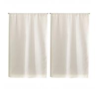 Homemaison - Paire De Petits Rideaux Unis En Etamine Beige 70x160cm