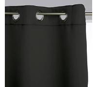 Atmosphera Lot de 2 rideaux occultants Odelie noir 135 x 240 cm