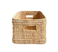 Homemaison Panier de rangement rectangle Hassira - Boite de rangement Hassira -27 x 19 x 14 cm - Artisanat Marocain - Couleur Naturel