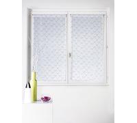 Homemaison - Petits Voilages à la Paire en Etamine - Polyester - Motifs Petits Points - Laisse Passer la Lumière - Réduit Le Vis-à-Vis - 60 x 160 cm - Blanc