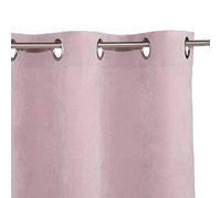HomeMaison Rideau à œillets Effet suédine Vieux Rose 140 x 260 cm - Atmosphera