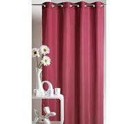 Homemaison Rideau ameublement uni, Microfibre, Bordeaux, 250x135 cm