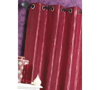 Homemaison - Rideau d'Ameublement en Taffetas Froissé - Élégance Unie - 8 Œillets Ronds Argent Ø 4 cm - Fenêtre Salon Chambre Bureau - 135 x 260 cm - Prune