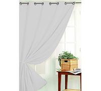 Homemaison Rideau Occultant Non Feu M1, Polyester, Argent, 180x140 cm