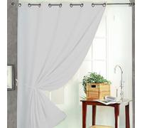 Homemaison - Rideau occultant Non feu m1 Polyester Argent 240x260 cm