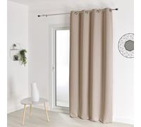 Homemaison - Rideau Occultant Uni M1 Non Feu Beige 140x260 Cm