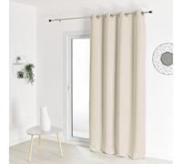 Homemaison - Rideau occultant uni m1 Non feu Polyester Ecru 140x180 cm