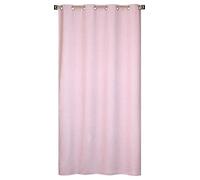 Homemaison Rideau Uni Aspect Velours, Polyester, Vieux Rose, 240x140 cm