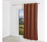 Homemaison - Rideau Uni En Suédine - Effet Daim Et Velours Tabac 140x260 Cm