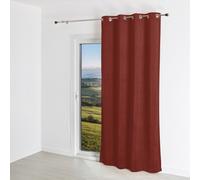 Homemaison - Rideau Uni En Suédine - Effet Daim Et Velours Terracotta 140x260 Cm