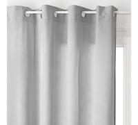HomeMaison Rideau Uni Esprit Loft, Polyester, Gris, 260x140 cm