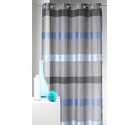 Homemaison - Voilage à Rayures Horizontales Design - Étamine 100% Polyester - 8 Œillets Ronds Ø 4 cm - Rideaux pour Fenêtre Salon Chambre - 140 x 240 cm - Beige