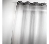 Homemaison - Voilage en Étamine à Imprimés Tie and Dye - 100% Polyester - Tamisant, Transparent - Salon, Chambre, Cuisine - 8 Œillets Ø4 cm - Prêt-à-Poser - 140 x 240 cm - Gris Anthracite