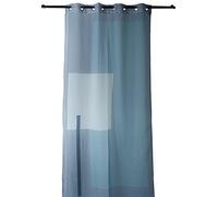 HomeMaison Voilage en étamine imprimée à Motifs Graphiques, 100% Polyester, Gris