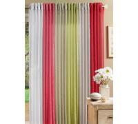 Homemaison - Voilage Étamine Unie Fantaisie - Polyester Uni - Rideau Tamisant avec Œillets Losange Bronze - Idéal pour Fenêtre de Salon, Chambre, Cuisine - 140 x 260 cm - Vert Clair