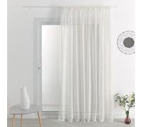 HomeMaison Voilage Etamine - Voilage Uni - Voilage Blanc - Voilage 295 X 180 cm