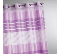 HomeMaison Voilage Fantaisie à Rayures Horizontales, 100% Polyester, Parme, 140 x 240 cm