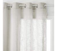 Homemaison Voilage Léger Esprit Campagne, Coton, Gris, 240x120 cm