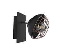 Homemania 8681847094708 Lampe murale Logan pour salon, cuisine, chambre, bureau, lumière, noir, chrome, or rose, en métal, 13 x 11 x 12 cm