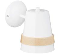 Homemania Applique Murale, métal, Blanc, Bois