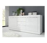 Homemania Armoire multifonctionnelle Basic - Blanc - 102 x 43 x 162 cm Blanc laqué brillant G