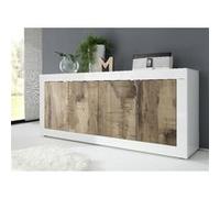 Homemania Armoire multifonctionnelle Basic - Blanc - 210 x 43 x 66 cm Blanc décor chene Pero G